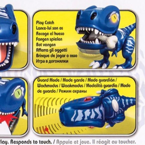 ZOOMER DINOSAUR CHOMPLINGZ TIGERTAIL INTERACTIVE  ROBOT TOY 7" BY 7.5" - Picture 11 of 11